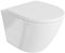 domino LAVITA SOGO WC da parete con abbassamento automatico e cerniere in metallo, senza bordi, da appendere, 365 x 490 x 395 mm, bianco lucido