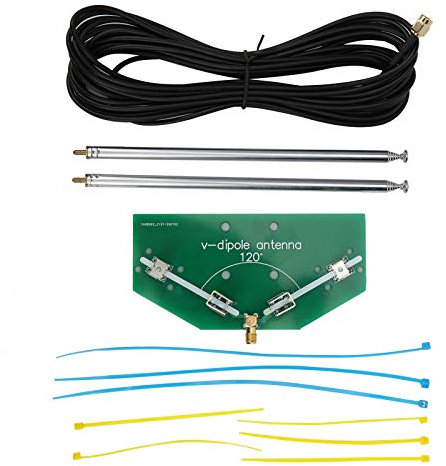 Antenne V-Dipole Fréquence de Communication Radio 78M-1 GHz Antenne de Remplacement Radio Universel Accepteur Intérieur