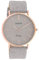 Oozoo Damen Vintage Armbanduhr mit Glitzer Lederband 40 MM Rose/Silbergrau/Silbergrau C20162