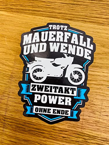 TROTZ MAUERFALL UND Wende Aufkleber Sticker Zweitakt DDR Moped Oldschool Mi521