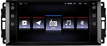 SFUOE Auto Android Radio Stereo Multimedia Fit for Jeep Cherokee Compass Commander Wrangler 300c Fit for Dodge Caliber Liberty 2009 2008 2010 2011 In-Dash-Video (Color : 1G 16G)