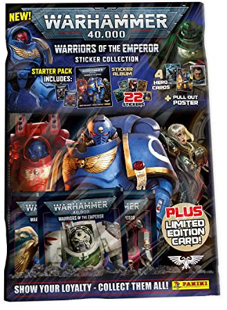 Panini Warhammer Warriors of The Emperor Sticker Collection Starter Pack