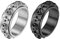 OIDEA 2 Pcs Spinner Ring mit Totenkopf Stilvoll, Farbe Nicht ändert, Nicht rostet, Schwarz Silber 60 (19.1)