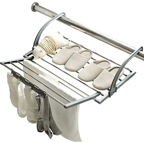 ORTOLY Stendino Finestra Esterno Balcone Stendibiancheria Davanzale Finestra Rack Pieghevole Finestra Piccolo Appeso Stendibiancheria Rack Abbigliamento Rack