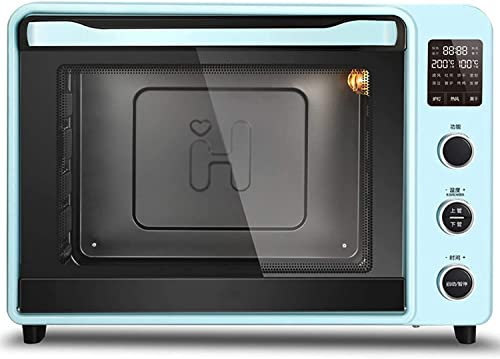 Large-Capacity Smart Electric Oven, Multifunctional Old-Fashioned Countertop Microwave Oven Multifunctional Automatic 40L Oven (Blue) (Blue) Aesthetic and practical
