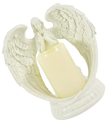 OSALADI Leuchter Decoraciones Para Sala De Casa Flackernde Teelichter Flammenlose Flimmerkerze Flackernde Kerzen Hochzeitskerzenlampe Elektrische Led-kerze Rose Weiß Säule Plastik
