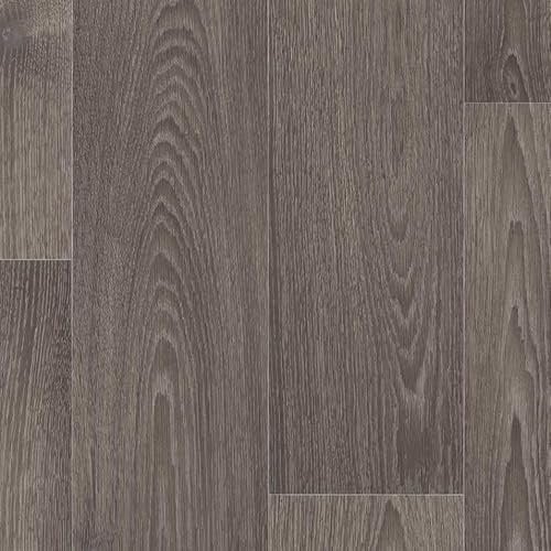 PVC Bodenbelag Meterware in Holzoptik dunkel | Vinylboden Meterware Eiche ideal für Wohnzimmer und Flur | Vinyl Rollenware in 300 cm Breite (3 m x 20 m)