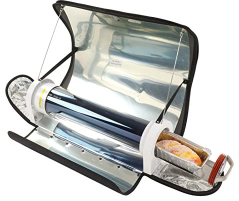 Forno Solare, Fornello da Campeggio Portatile da 4,5 Litri, Pentola da Campeggio Compatta e Attrezzatura di Sopravvivenza, Fornello da Campeggio Off Grid con Termometro, Adatto Al Trekking