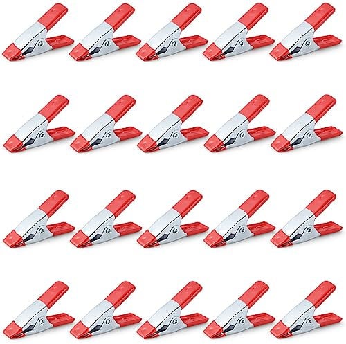 ROSNONG 20Pcs Spring Clamps 2 Inch,Heavy Duty Metal Clips,Clamps Set , Photo Cloth clamp Background Fabric Clip,for Tarpaulin Camping, Woodworking, Model Making Tool, RR-149