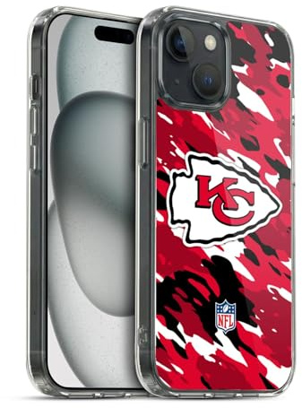 Head Case Designs Offizielle NFL Camou Kansas City Chiefs Logo Gelhülle [Militärischer Schutzgrad] Kompatibel Mit Apple iPhone 15 Und Kompatibel Mit MagSafe