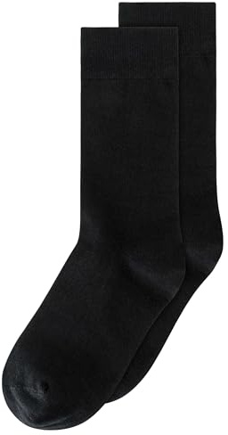 MELAWEAR Socken 2er Pack Basic (DE/NL/SE/PL, Numerisch, 43, 46, Regular, Regular, Schwarz)