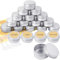 Redamancy 20 Stück Aluminium Leer Döschen,20 ml Blechdose Cremedosen Reise Tragbar Kleine Metalldose mit Schraub Deckel,mit 4 Spatel und 40 Etikett,für Lotion,Kosmetik,lippenbalsam, Mini-Kerzen