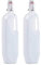 Acan Tradineur - Pack de 2 Botella de plástico con asa - Disponible tapón a presión y asa - Fabricado en plástico (PP) - 30 x 6,5 x 7,5 cm - 1 Litro