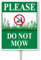 Horienteeon Schild mit Pfählen Please Do Not Mow, 11,5 x 15 cm, stabiles Aluminium-Schild, rostfrei, kein Mähen kann Hof-Schild, Rasenmäher-Gartenschilder für den Außenbereich, für Rasen, Hof,