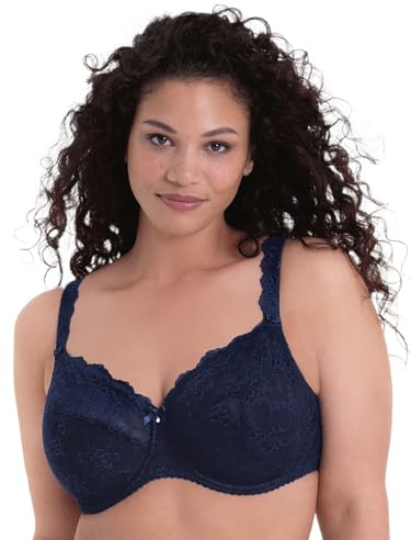 Rosa Faia – Bobette Full Cup BH Damen mit Bügel, Träger & Zierschleife – Bügel-BH große Größen mit viergeteilten Cups, Spitze & Powertüll Verstärkung - Spitzen BH große Brüste F-J 70-95