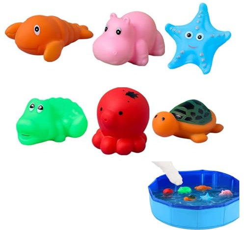 6PCS Interactive Fish Toys for Cat/Dog, Cat Pool Toy with Fish-Water Cat Toys,Swimming Bath Fish Toy Gift to Stimulate Your Pet's Hunter Instincts, for Indoor Cats for Endless Self Play