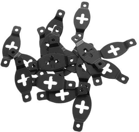 BESTonZON 20pcs Iron Speaker Hook Hanger Plate for Surround Sound Speaker Wall Mount Hanger Bracket Connector for Audio Sound Box Hanging Plate