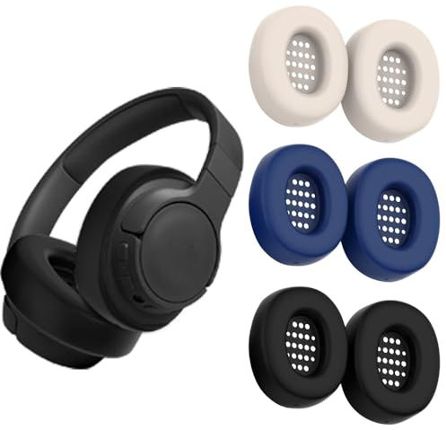 Silicone Earpads Cover Case for JBL Tune 770NC, Ear Pads Sleeve Protector Headphones Over-Ear Protective Cover, Anti-Scratch, Washable Protective Earpad Dustproof Case for Tune 770NC (Black)