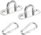 Mikiuly Edelstahl Augplatte und Karabiner, U-förmige Wandhalterung mit Öse, für Sonnensegel, Hängesessel, Wandöse, Wandhaken zum Aufhängen