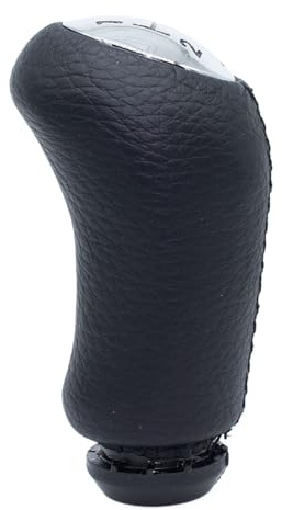 Cambios Pomo para Dacia para Logan para Duster para Lodgy para Sandero Palanca Cambios Embellecedor Perilla Cuero Mango Tipo Bolígrafo Cromado Manual 5 R Pomo Cambio Marchas