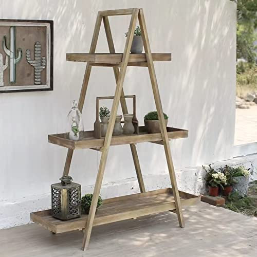KJULKJKHJ plant standDisplay Stand Flower Stand Retro Bookshelf Divider Ladder Display Stand for Living Room Patio Balcony Garden Alcony