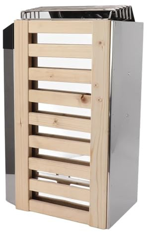 KAKAK Saunaheizung, interne Steuerung, Saunaofen, Saunaofen, 3,6 kW, interne Steuerung, Edelstahl, Sauna-Heizofen für Zuhause, Hotel, Dampfbad, Zuhause, Hotel, Spa, Dusche
