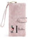 Jeweidea Portafoglio Donna Personalizzato con Nome Lettera Portafoglio Lungo in Pelle PU con Cinturino Carta Contanti ID Moneta Zip Regali per Mamma Moglie Nonna (Rosa)
