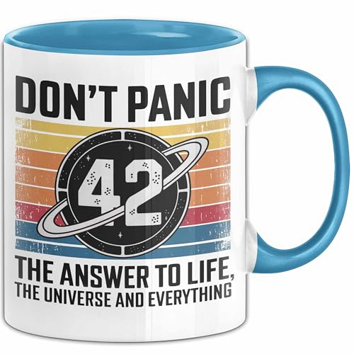 Mathematiker Tasse Geschenkidee 42 Die Antwort auf das Leben (Blau)
