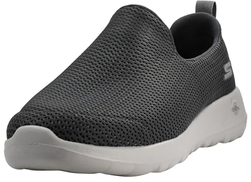 Skechers Premium 1718 BBK - Leather Low Shoes for Women, Wood Charcoal, 41 EU Ancho