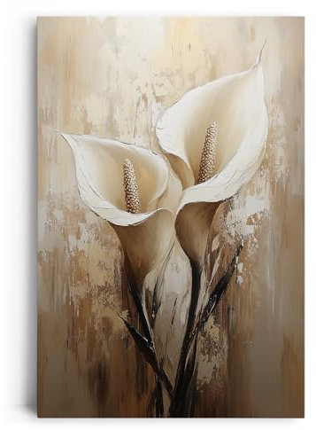 Paul Sinus 60x90cm Wandbild Calla in Creme – Stilvolle Eleganz in floraler Perfektion Blume