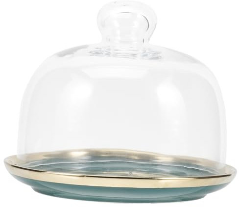 HOLIDYOYO 1 Set Piatto Di Degustazione Alzata Per Dolci Con Coperchio a Cupola Piatto Da Torta Vassoio Per Torte Decorativo Alzata Per Dolci Con Cupola Piatto Da Portata Per Torta Ceramica