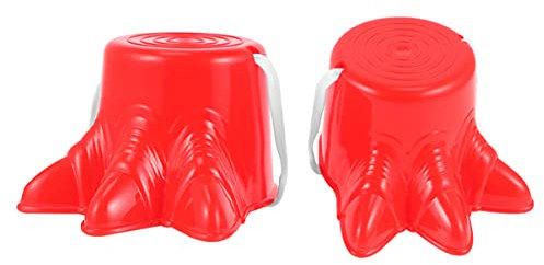 HEMOTON Stelzenschuhe Kinder Rot Kunststoff Gleichgewichtstraining Outdoor Sportspielzeug Kindergarten Eltern Kind Spiel