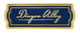 Half Moon Bay | Harry Potter | Diagon Alley Sign | Enamel Pin Badge | Official Merchandise | Backpack Jacket Brooch Charm | Birthday or Christmas Gift for Fans