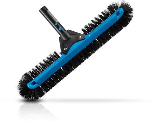 VEVOR Tête de Brosse de Piscine, 500 mm, Brosse à récurer incurvée avec Poils en Nylon et connecteur de Poteau en Aluminium, pour Nettoyage des parois de Piscine creusées/Hors Sol, Poteau Non Inclus