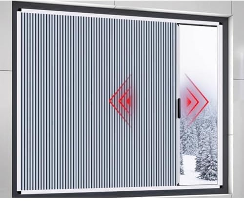 Sxlawesom Finestre scorrevoli in Alluminio, Porte a Soffietto Pieghevoli, Divisorio per la Privacy(800x1200mm)