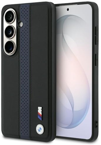 CG MOBILE BMW Perforiertes Streifen Logo kompatible mit MagSafe Hülle für iPhone Samsung Galaxy S26 (Blau)