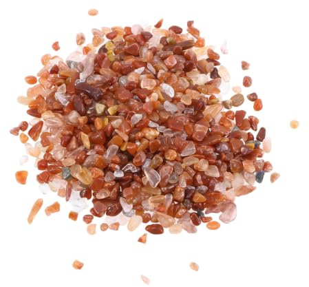 BCOATH Gravier Décoratif en Pierre Rouge 100g pour Aquarium et Jardins, sans Bords, pour Allées et Arrangements Végétaux Couleur Aléatoire