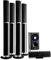 auna Areal Surround Home Cinéma 5.1 Système de sonorisation Home Cinéma 5.1 avec 145 W RMS Caisson de basses Side Fire 16,5 cm (6,5) Bassreflex Bluetooth Noir