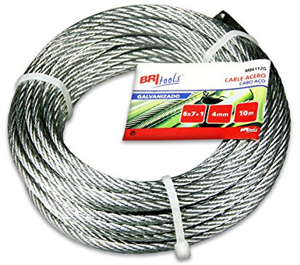 BriTools M86112G Cable acero galvanizado, 4 mm