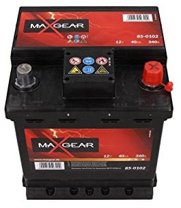 MAXGEAR 540 406 034 Starterbatterie 40Ah 12V 340A B13 DIN/ISO L0 Kompatibel mit OPEL Corsa D Schrägheck S07, VW up! Schrägheck 121, 122, BL1, BL2, SEAT Ibiza IV Schrägheck 6J5, 6P1, FIAT PANDA 169