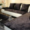 TY&WJ Plüsch Anti-rutsch Sofabezug Wohnzimmer Sofabezug Outdoor Couch-abdeckungen Möbel Protector Für ledersofa Haustier Hund & Kinder-schwarz 60x210cm(24x83inch)