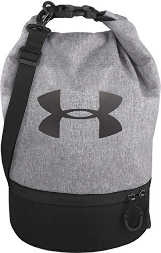 Under Armour K39263 Bolsa para almuerzo con compartimiento, Heather Gray With Black Logo, 8.5 x 7.5 x 12.6