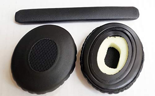 V-MOTA Ohrpolster und Kopfpolster, kompatibel mit Bose Soundtrue On-Ear-, OE2 OE2i-Kopfhörern, Ersatz-Kopfhörer-Reparaturteile (On Ear 2 von Schwarz)