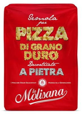 La Molisana, Semola di Grano Duro per Pizza, Solo Grano Italiano Decorticato a Pietra - Ideale per Pizza - Confezione da 1 kg
