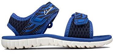 Clarks Boy's Surfing Tide Sling Back Sandals, Blue Navy Combi Navy Combi, 1.5 UK