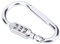 MAGT Carabiner Clip 3Colors Travel Bag Luggage Security Combination Lock Locking Carabiner Padlock For Outdoor (Color : Silver)