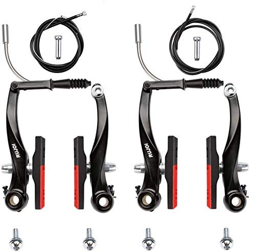 RUJOI Bike Brake Kit,Bike V Brake Set mit 72mm Superior V-Brake Schuhen und 2 Stück Bremskabel und Kabelenden Crimps,Ideal für den Berg,BMX Bike Brake Set Upgrade