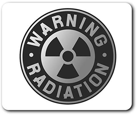 Destination Vinyl ltd Warning Radiation Sign Nuclear Mouse Mat Pad Computer PC Laptop Gaming Office Home Desk Accessory Gadget #40672