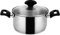 Fagor Alaia Cazuela Inducción 20 cm, 2,8 Litros Acero Inoxidable 18/10, Tapa de Cristal, Fondo Difusor de Triple Capa, Apto para Todas las Cocinas, Vitrocerámica, Gas, Lavavajillas