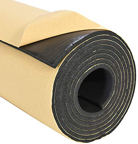 3M x 1M Car Sound Proofing Foam Roll Closed Cell Foam Deadening Motor Home Van Insulation Noise 6mm Thick Black, 1 Rool